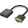 BENFEI Adattatore HDMI a VGA con 3,5 mm jack audio Unidirezionale 1 Pack Nero