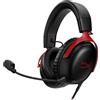 HyperX Cloud III Cuffie da Gaming con Cavo USB C Controlli Rosso Cloud III wired