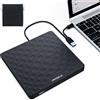 ORIGBELIE Masterizzatore DVD Esterno USB 3.0 14,96 x 12,8 x 8,27 pollici Nero