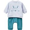United Colors of Benetton CompMaglia+Pant 3FTZAK01D Pantaloni, Blu, 52 cm Bim...