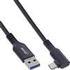 InLine® Cavo USBC VR da 5 m, angolato a USBA, USB 3.2 Gen.1, 60 W, 5 Gb/s, pe...