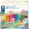 STAEDTLER Noris 144 50 Matite Colorate Cancellabili, Set da 24 - Pastelli Col...