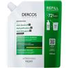 Vichy Dercos EcoRicarica Shampoo AntiForfora DS per Capelli Secchi, Azione An...