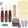 Cor cordium Set di utensili da intaglio in legno,Include coltello da intaglio...