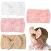 KBSICWO 4 Pezzi Fasce Bambina Neonata, Fiocchi Fascia Capelli Bambina in Nylon Elasti...