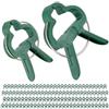 Relaxdays Mollette per Orchidee, Set da 120, Clip per Piante Rampicanti, 2 Misure, Ganci in Plastica per Pomodori, Verde