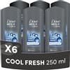 Dove, Doccia Dove Men+Care Cool Fresh, Docciaschiuma Uomo 3 in 1 Idratante Co...