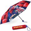 BONNYCO Ombrello Pieghevole Bambino Spiderman. Mini Ombrello Antivento con St...