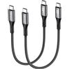 Silkland Cavo USB C USB C Corto 25CM 2Pezzi, 3A 20V 60W, PD 3.0&QC 4.0+, Cavo...