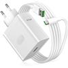 AIAUXAI Caricatore per Realme 45W, Ricarica Rapida per SuperVooc Caricabatterie USB c...