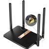 Cudy AC1200 WiFi Mesh Router 4G LTE con Sim,4 Porte 100Mbps LAN/WAN, DDNS, FD...