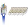 VCE Connettori RJ45 CAT6 Passanti 50 Pezzi, Plug RJ45 50μ Placcata Oro Per Ca...