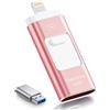 ROSPE Chiavetta USB 128 GB per iPhone, chiavetta Lightning certificata MFi, u...