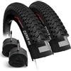 Fincci Copertoni MTB 26 x 2.1 Pollici 57559 Set Coppia Pieghevole Pneumatici ...