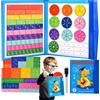 WTZWYFWJ Puzzle Educativo Sulla Frazione Magnetica,Piastrelle Magnetiche Frazioni, Mat...