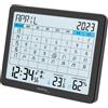 techno line WT2600 - Calendario da tavolo, indicatore di temperatura, indicatore di umidità, indicatore min/max, 17 x 14 cm, colore: Nero