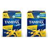 TAMPAX&GO Regular, 18 Assorbenti Interni con Applicatore in Plastica, Presa Antiscivolo e Doppio Cordino Protettivo, Ginecologicamente Testati, ideali per Flusso Medio (Confezione da 2)