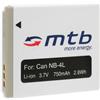 mtb more energy Batteria NB4L per Canon IXUS 30, 40, 50, 55, 60, 65, 70, 75, 80 IS, 100 IS/IX...