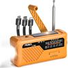 PRUNUS J366 Radio Portatile Emergenza FM/AM/SW, Radiolina Piccola a Manovella...
