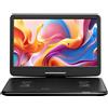 Yoton Lettore DVD portatile da 17,6 pollici con grande schermo girevole HD da...