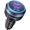 SUNDAREE 230W Caricatore Auto USB C,3 Porte 12V 24V PD 140W QC Carica Rapida ...