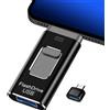 LUIRSAY Chiavetta USB 3.0 per iPhone 128 GB Certificato MFi, 4 in 1 Lightning...