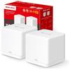 Mercusys TPLink Halo H1500X2pack Router Mesh WiFi 6 AX1500Mbps, 2 Porte Ether...