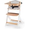 kk Kinderkraft Kinderkraft ENOCK, Seggiolone Pappa in Legno, con Cuscino, Evolutivo, Multifu...