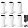 prometeo electronics Kit 6 Portalampade E14 Finta Candela Bianca - Copricandela per Lampadari Clas...