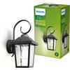Philips LED Lampada da Parete Buzzard, per Esterni, Attacco E27, Nero