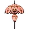 Bieye L30897 Lampada da terra in vetro colorato in stile barocco Tiffany con ...