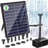 Does not apply Pompa Solare per Fontane Da 6 W, 3000 Mah, Pompa Solare per Laghetto, Fontana, F