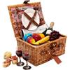 eGenuss Cestino da Picnic in Vimini per 2 Persone - Cesto Vimini Picnic con Scomparti...