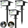 nipify 3 Pezzi Faretti Solari a LED da Esterno con Sensore di Movimento 62LED 3