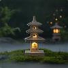 Lanterna a Pagoda Serena Lanterna Giapponese in Pietra Impermeabile per