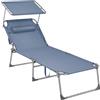 SONGMICS Sdraio pieghevole, 71 x 200 x 38 cm, capacità di carico 150 kg, con...