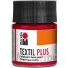 Marabu 032 Pittura Textil Plus Paint, 50 ml, Colore Rosso Carmine