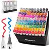 120 Colori Pennarelli Punta Marcatori,Brush & Chisel Tip Artistici Pennello Mark