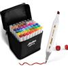 120 Colori Pennarelli Punta Marcatori,Brush & Chisel Tip Artistici Pennello Mark