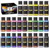 Colori Acrilici Metallizzati, 24 Colori Metallizzati in Flaconi Da 2 Oz/60 Ml, V