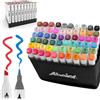 120 Colori Pennarelli Punta Marcatori,Brush & Chisel Tip Artistici Pennello Mark