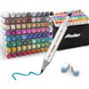 120 Colori Pennarelli Punta Marcatori,Brush & Chisel Tip Artistici Pennello Mark