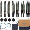 KnitPro Set di Ferri circolari intercambiabili Indigo Wood Short, 3,00 mm 6,...