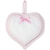 Filet Fiocco Nascita Bambina a forma di cuore ricamabile | Colore rosa | Mis...