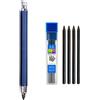 Generic Matita da disegno in metallo da 5,6 mm con 4 set di mina 2B 4B 6B 8B, matita ...