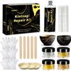 TJINHEZ Kit di Riparazione Kintsugi 50ml Colla Alimentare Oro per Porcellana e Ceram...