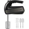 BLACK+DECKER BXMX500E Sbattitore elettrico da 500W, 2 ganci per impastare, 2...