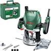 Bosch Fresatrice verticale POF 1400 ACE, 3 pinze di serraggio, fresa, guida p...