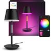 PHILIPS Hue White and Color Ambiance Lampada da Tavolo Hue Go Portable con Lu...