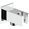 DOTTOR BAGNO SHOP Supporto incasso quadrato per doccetta, presa doccia quadrata in ottone croma...